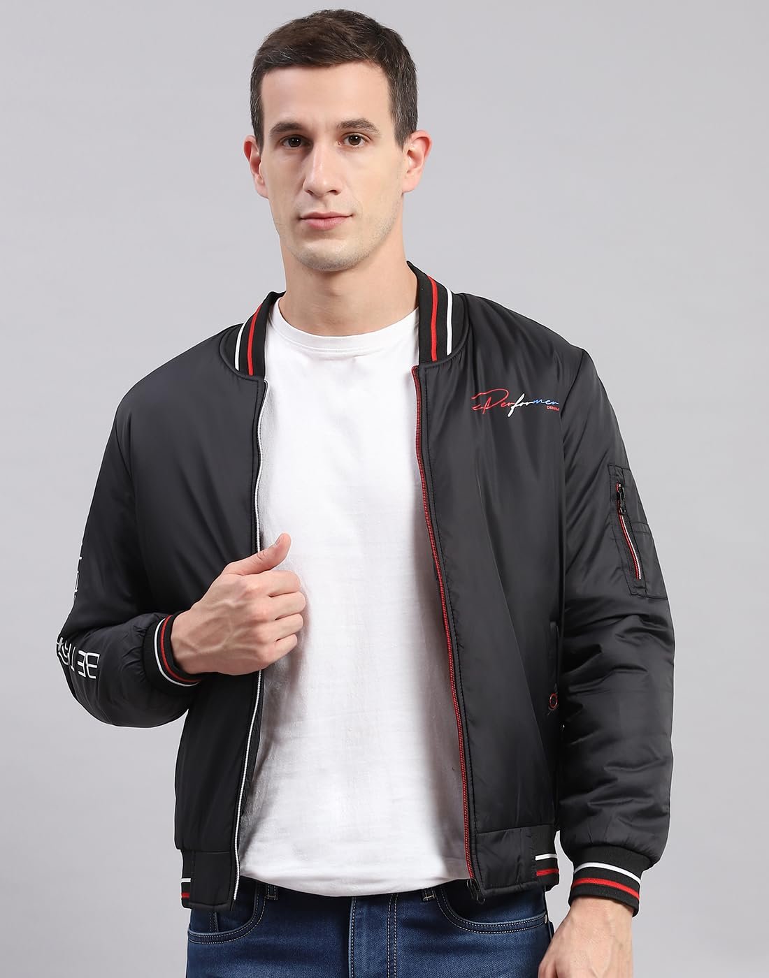 Monte Carlo Men Polyester Blend Standard Length Printed Jacket - Image 2