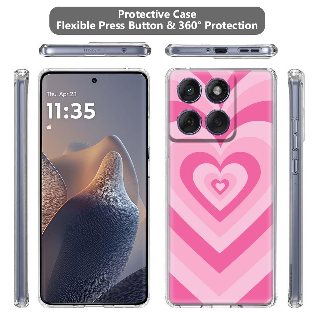 Fashionury Designer Soft Back Cover Case Compatible for Moto Edge 60 Fusion, Printed,Transparent,Flexible, Silicon for Motorola Edge 60 Fusion -D3167 - Image 4