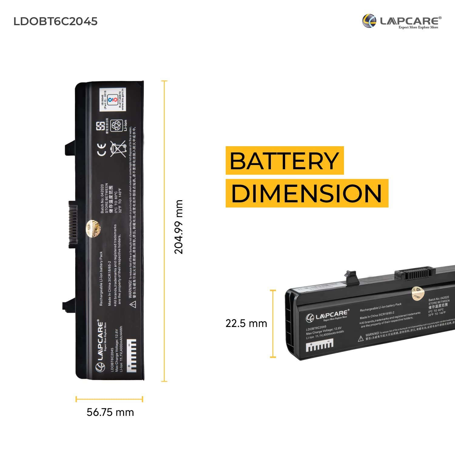Lapcare Laptop Battery for Dell Inspiron 1526 1525 1545 1546 1750 1440 Pp29l Pp41l Fits Gw240 Rn873 M911g M911 X284g K450n Replacement - Image 2