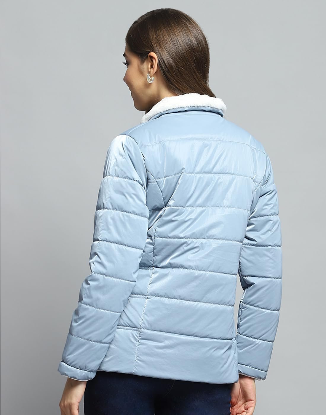 Monte Carlo Women's Polyester Blend Regular Solid Collar Neck Full Sleeve Jacket - Image 5