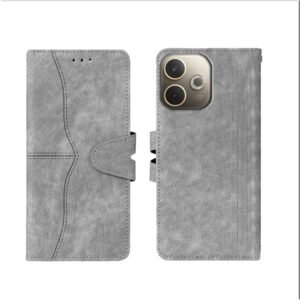 amazon basics Oppo A5 Pro 5G Flip Cover | Card Pockets Wallet & Stand | Flip Cover for Oppo A5 Pro 5G (Gray)