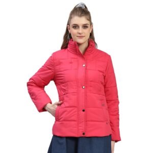 Monte Carlo Womens Solid Full Sleeve Stand Collar Casual Jacket (223062596)