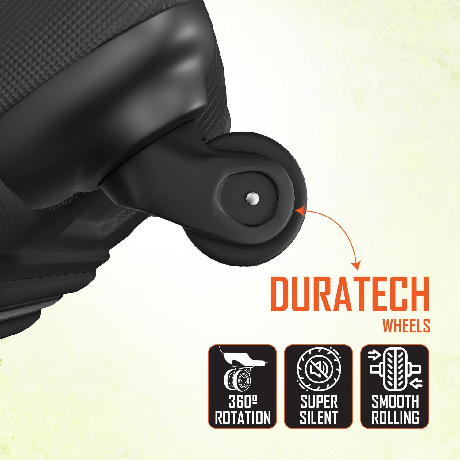 Safari Genius Alley 75cm Large Size Check-in Trolley Bag Hard Case Polypropylene, 4 Spinner Wheels, 360 Degree Wheeling Luggage, Travel Bag, Suitcase for Travel, Trolley Bags for Travel, Black - Image 3