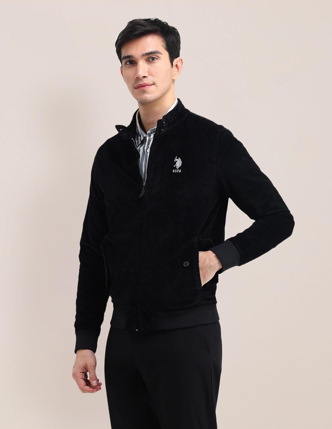 U.S. POLO ASSN. Mock neck regular fit jacket_USJCK558 - Image 3