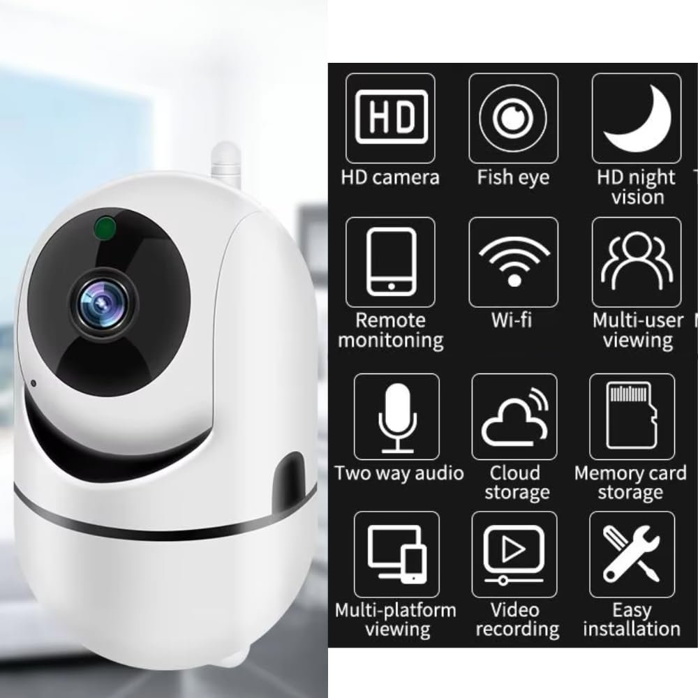 Maizic Smarthome Cheeky 3 MP FHD WiFi Indoor CCTV Camera for Home with Pan/Tilt 360° View, 2 Way Communication, Motion Detection, Color Night Vision and Supports SD Card (Up to 256 GB) - Image 2