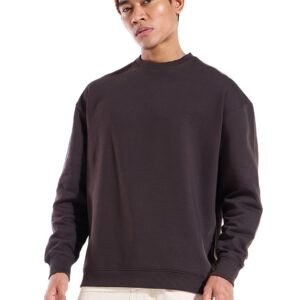 Bewakoof Men’s Fleece Oversized Fit Sweatshirt Heavy Duty® 1.0 | Sweatshirt for Man Winter Wear