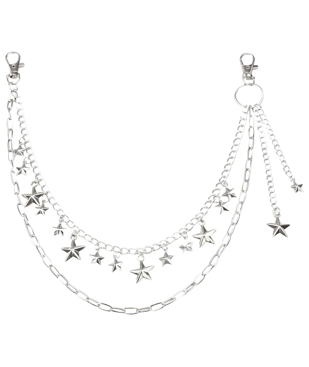 Jeans Chain, Chain for Men, Multi-Layer Jeans Chain for Men Aesthetic Star Design Fashion Accessory for Casual & Streetwear