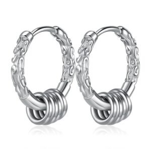 2 Pcs Earrings For Men Stylish, Silvery Ear Studs For Men, Fashion Accessories Gifts, Suitable For Various Occasions, From Casual Outings To Formal Events Stylish, Durable, And Exquisite In Appearance