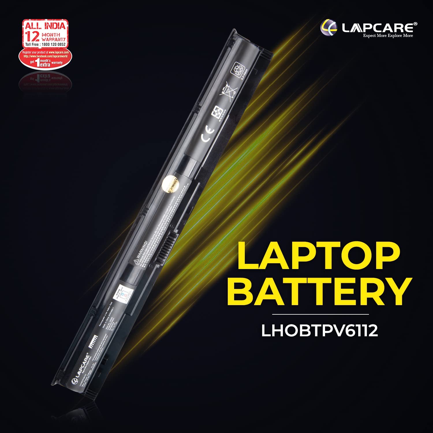 Lapcare 800049-001 KI04 Laptop Battery for HP Pavilion 17-G 15-AB 14-AB Series 17-g121wm 17-g122ds 17-g119dx 17-g113dx 17-g102tx 17-g103dx 15-an050nr 15-ab038tx 15-ab157nr 15-ab292nr 14-ab006tu - Image 2