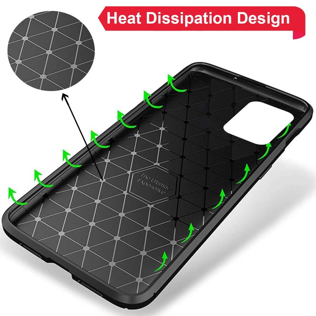 Jkobi Back Cover Case for Motorola Moto Edge 60 Fusion (Hybrid Armor Case | Carbon Fiber Shockproof | Soft and Flexible | Black) - Image 5