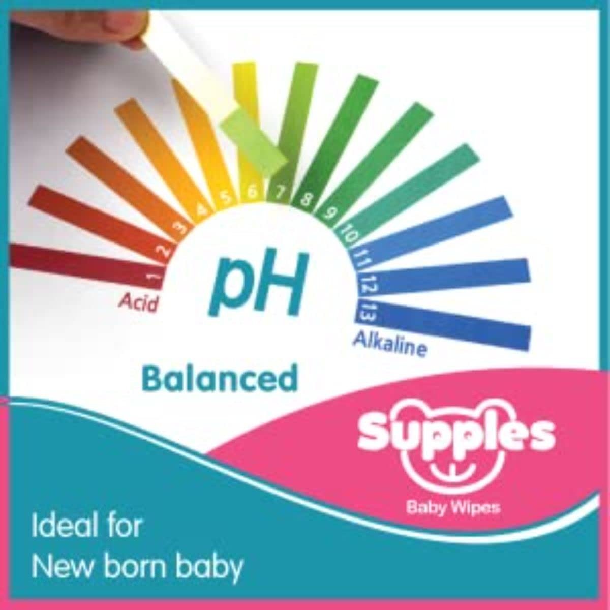 Amazon Brand - Supples Baby Wet Wipes with Lid | 576 Wipes | 72 Wipes x 8 Packs | Enriched With Aloe Vera and Vitamin E | Alcohol-Free and Paraben-Free | Pure Water-Based formulation - Image 8