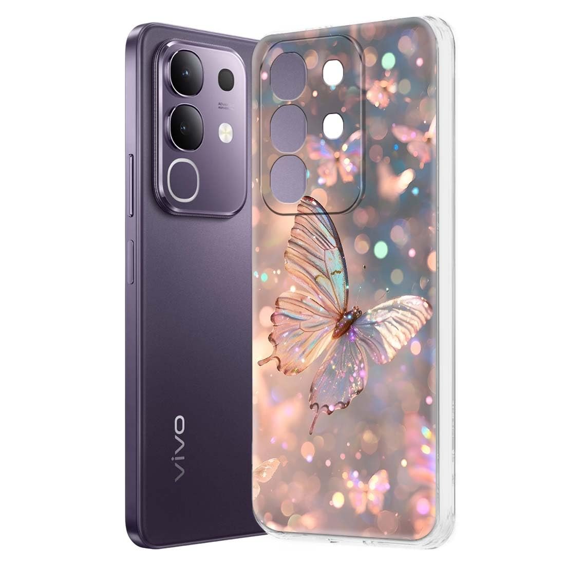 Fashionury Back Cover Case Designer Flexible Soft Back Case Cover for Vivo T4x 5G -D3164