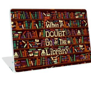 Library Quote Vinyl Laptop Skin Sticker Cover Case Decal Protector Fits for Any Laptop(Hp/Dell/Sony/Acer/Lenovo/Asus.. etc) Brand Models of Size 15.6 Inches Laptop Notebook.