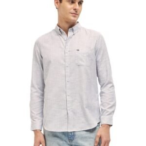 THE BEAR HOUSE Men’s Cotton Checked Slim Fit Shirt