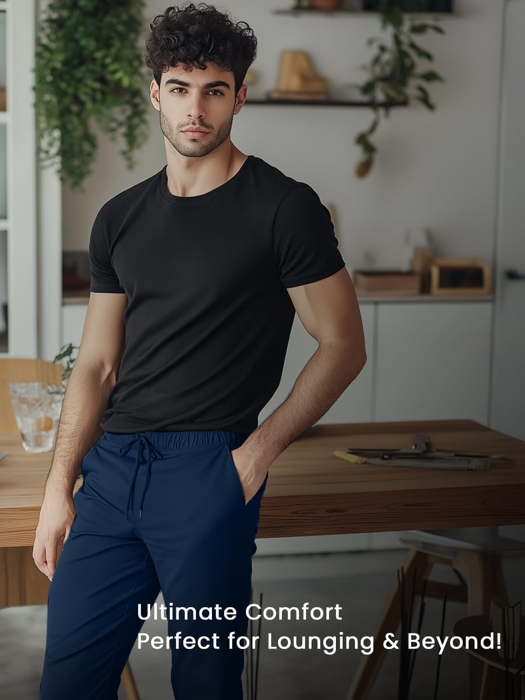 NOBERO Men's Regular Fit Mid Rise Joggers - Image 2