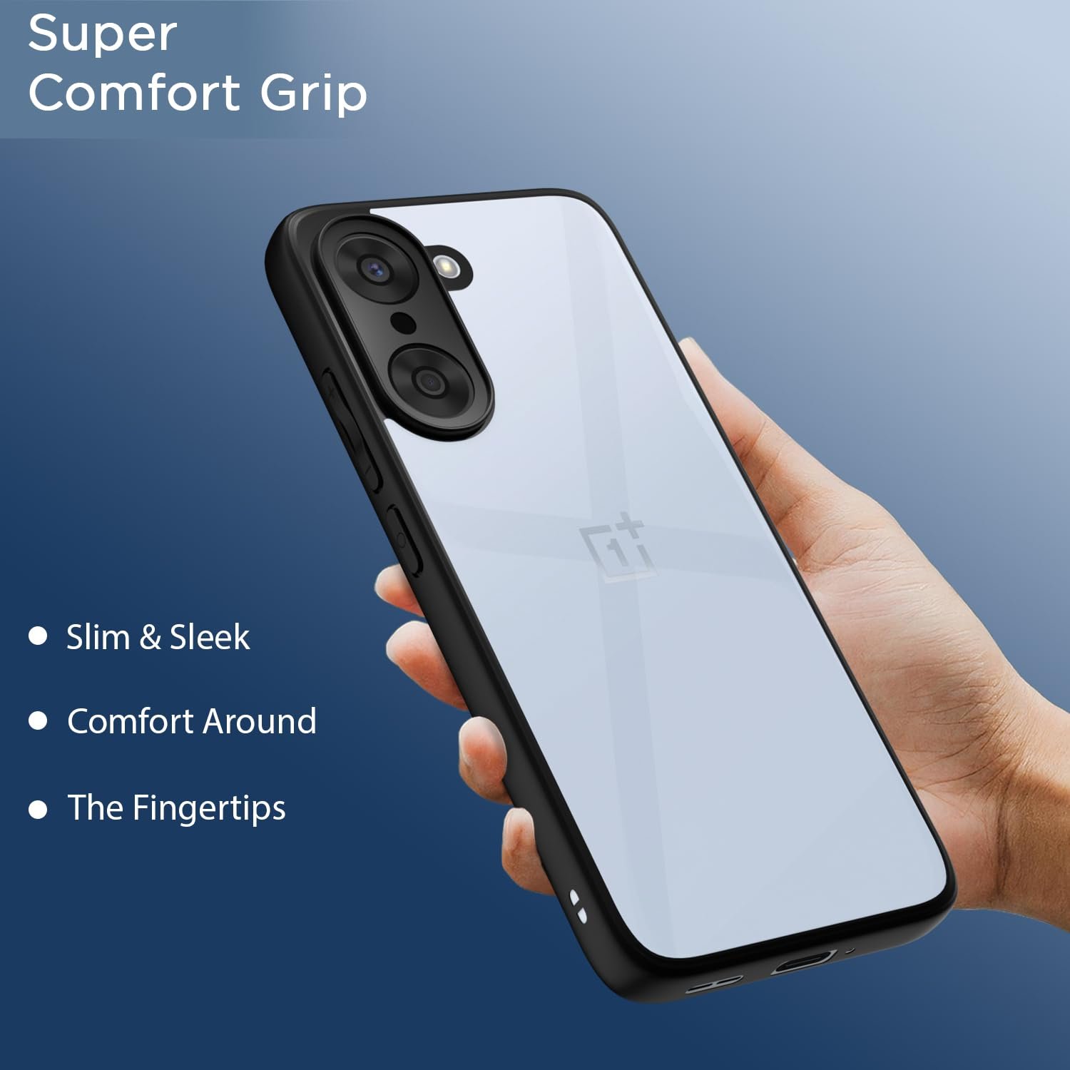 Pikkme Back Cover Compatible with OnePlus Nord Ce 5 5G Shockproof Sleek Hybrid Armor Bumper Case(Black) - Image 6