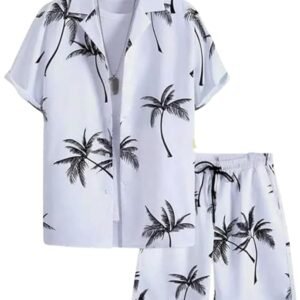 Leriya Fashion Co-ord Set for Men – T-Shirt & Shorts Nightwear Set | Summer Loungewear, Beachwear & Night Suit for Daily Comfort