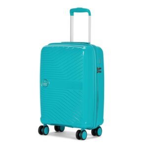 Nasher Miles Bruges Hard-Sided Polypropylene Cabin Luggage 20 inch | 55cm | 8 Wheels Small Trolley Bag for Travel | Suitcase (Teal)