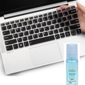 AK tech Solutions Keyboard Cover for Lenovo IdeaPad Slim 5i 7i Pro 14 inch & Lenovo Ideapad 5 Silm 14 inch Waterproof Dust-Proof Thin Skin Protector - Silicon Black with complimentary (Cleaning Gel)