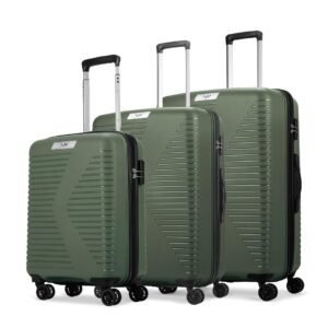 Skybags Medium Beat Pro Hardsided (55 cm+ 66 cm + 76cm) Pack of 3 Size (Small + +Large) Polypropylene(PP) 8 Spinner Wheels Olive Green Suitcase Sets