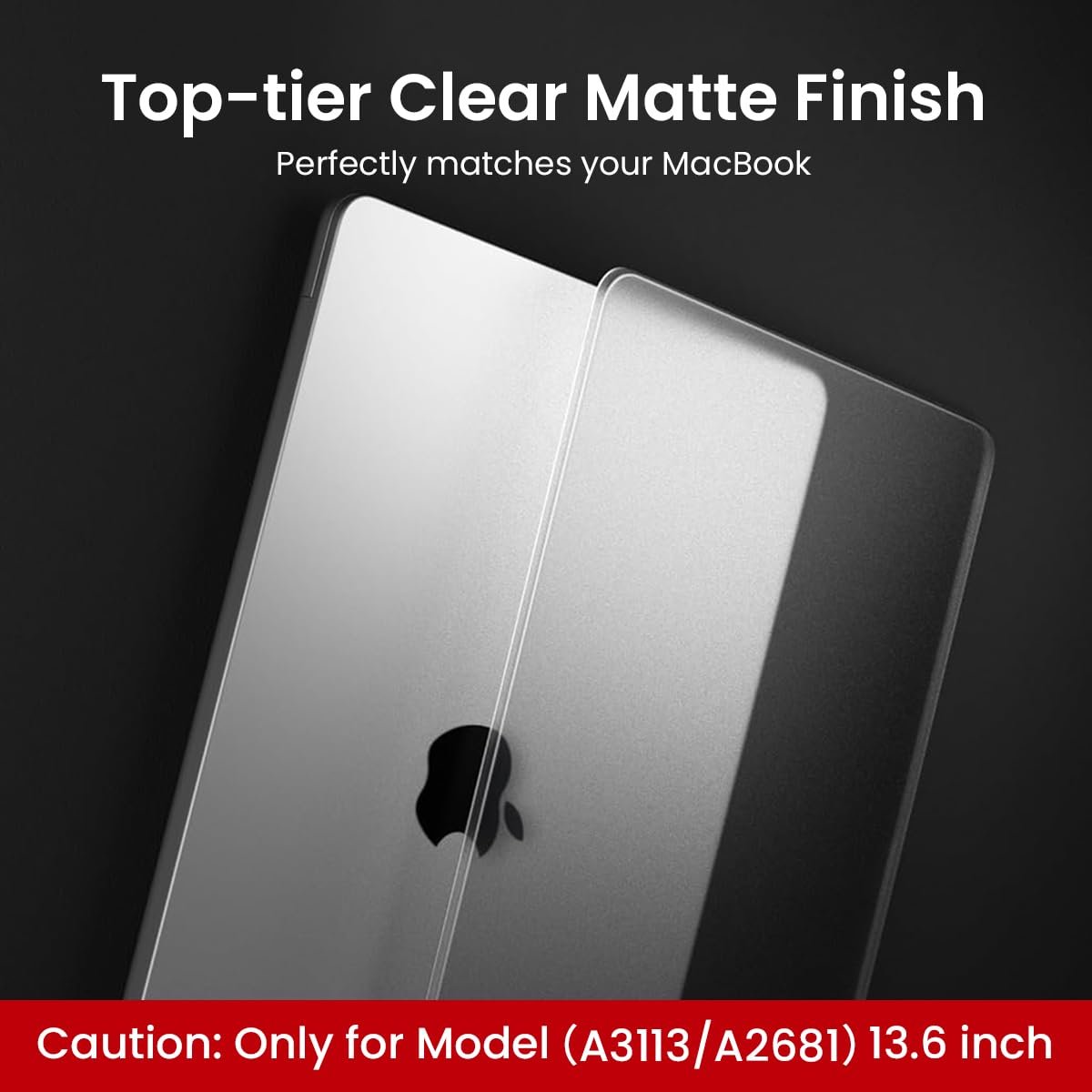 HASTHIP ® 13.6 Inch Laptop Soft Shell Case Cover for New MacBook Air M4 A3240 M3 A3113 M2 A2681 Mac Book Air 13.6 Inch Flexible Cover for Apple 2025 2024 2022 Release Matte Anti-Fingerprint, Grey - Image 5