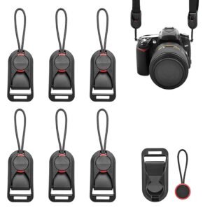 6 Pieces Camera Strap Quick Release Combo Buckle, Secure Anchor Links for DSLR and Mirrorless Cameras, Durable Construction (Black)