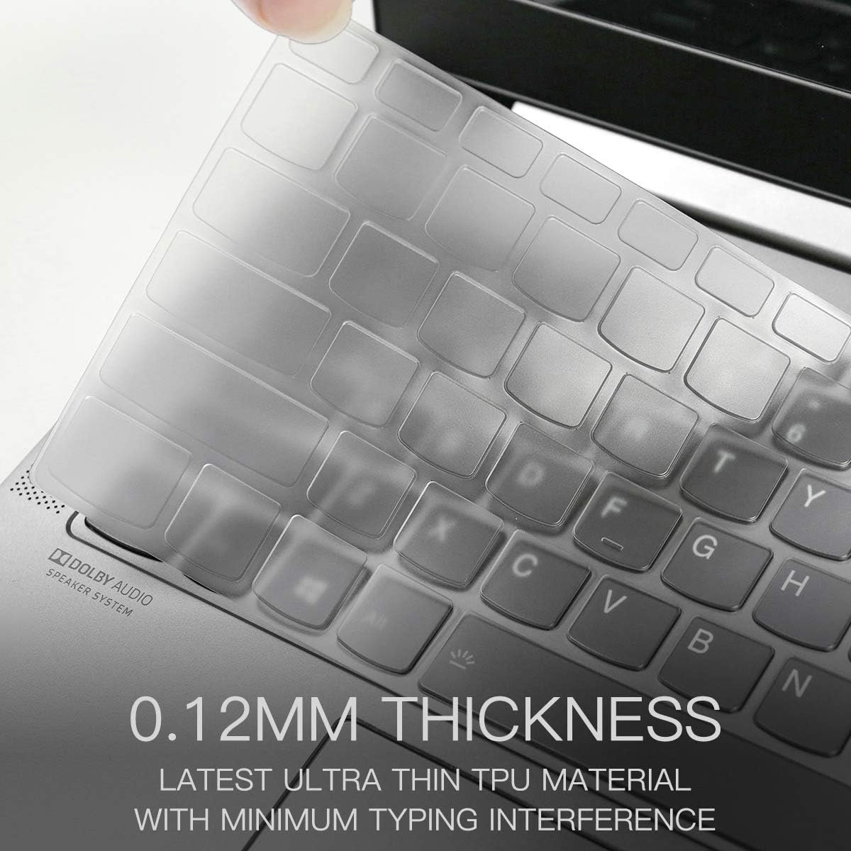 Oaky Keyboard Protector Cover for 2021 2020 Lenovo Flex 5 5i 14", Ideapad 5 14",Silm 7 9 14", Yoga 5i 7i 9i 14 14s 7 Pro, IdeaPad Slim 5i 7i Pro, ThinkBook 14 14s G2 G3 - TPU - Image 3