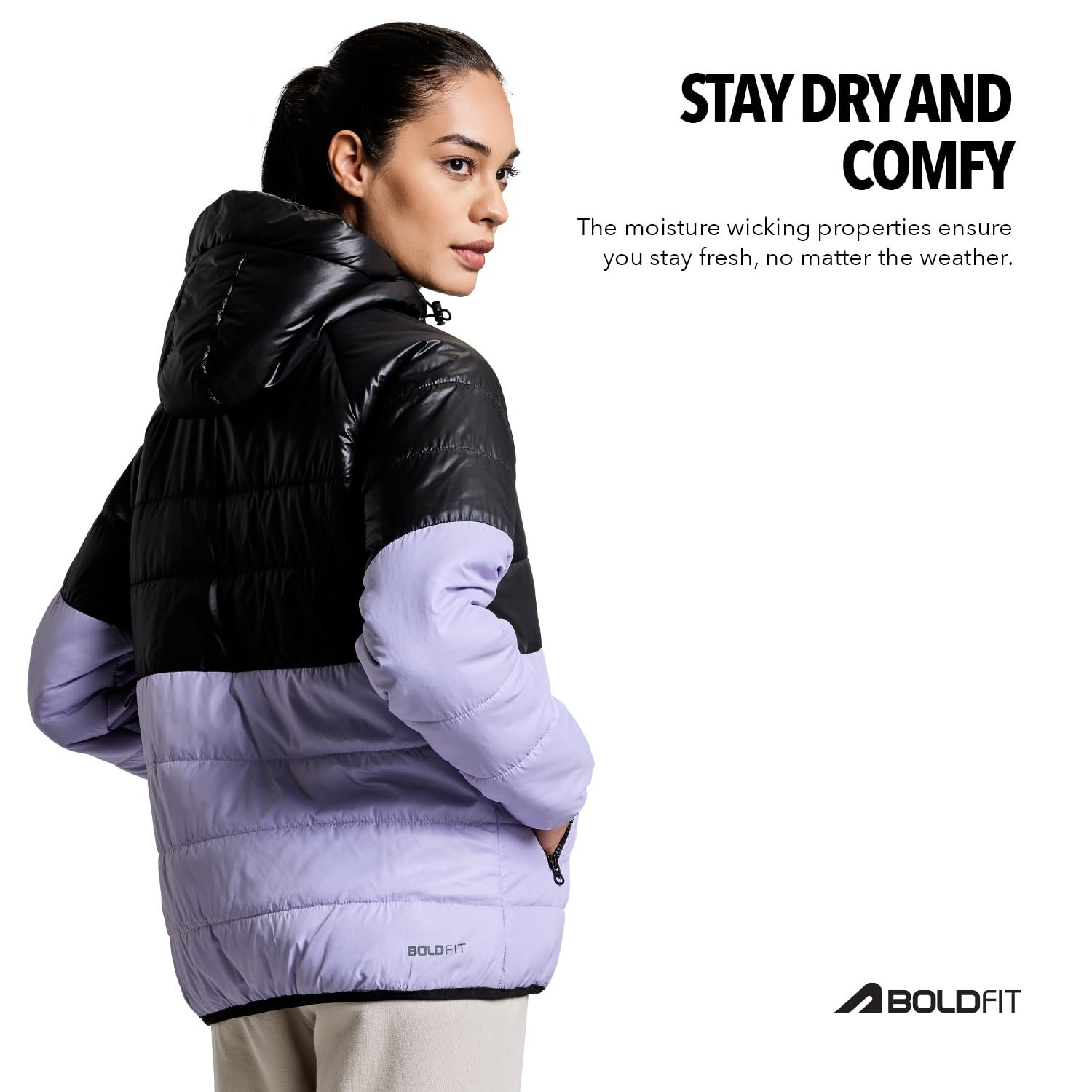 Boldfit jacket for woman puffer winter jacket for woman standard length jackets for women stylish latest hooded winter wear jackets for women cozy jerkins for ladies - Image 4