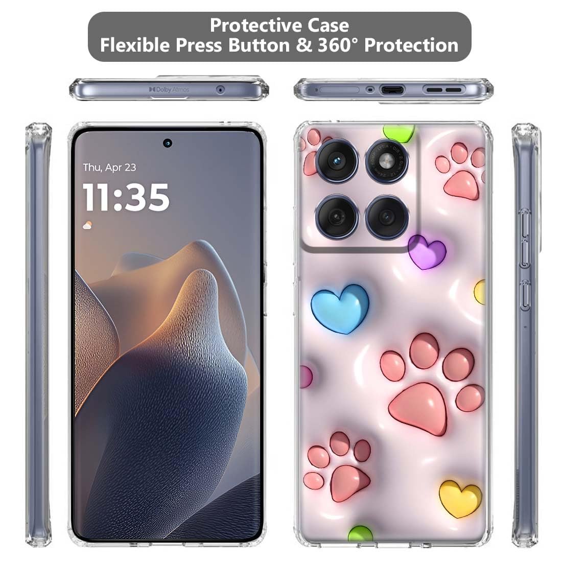Fashionury Designer Soft Back Cover Case Compatible for Moto Edge 60 Fusion, Printed,Transparent,Flexible, Silicon for Motorola Edge 60 Fusion -D3253 - Image 4