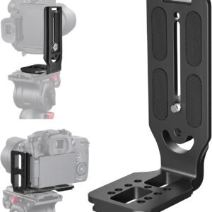 GIFTMAX Universal L-Bracket Camera Stabilizer, Dual Horizontal and Vertical Plate, Quick Release, Compatible with Nikon, Canon, DJI, Tripod and Monopod (L-Bracket Plate)
