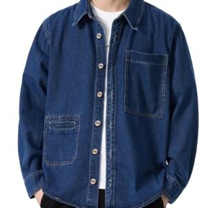 GRECIILOOKS Men’s Casual Denim Shirt’s | Full Sleeve Regular Fit Jeans Shirt | Stylish Blue Denim Shirts for Men | Versatile for Everyday Wear
