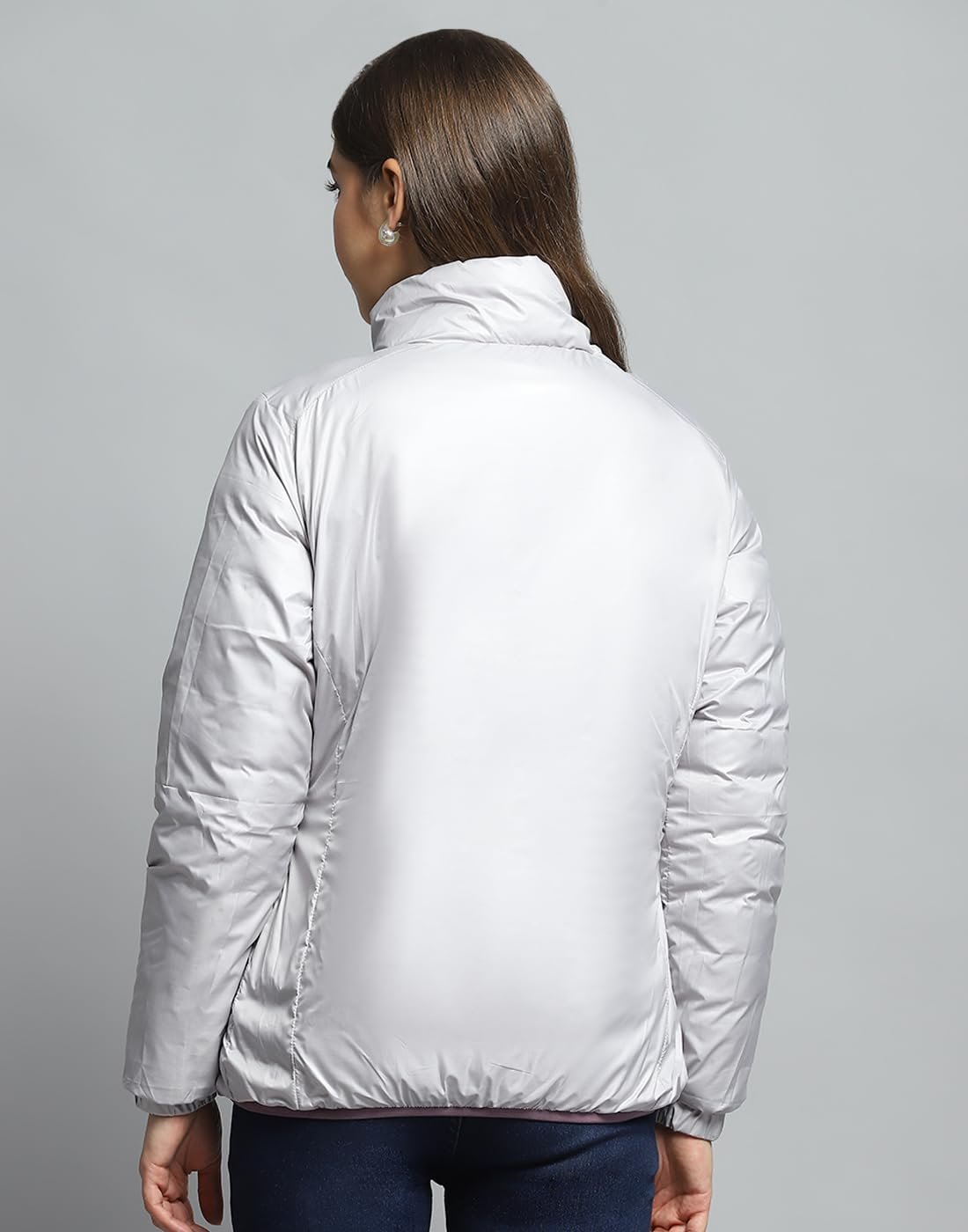 Monte Carlo Women's Reversible Winter Jacket | Stylish Regular Fit Quilted Puffer Coat | Full Sleeve Solid Zipper Closure Travel Jacket For Women's - Image 9