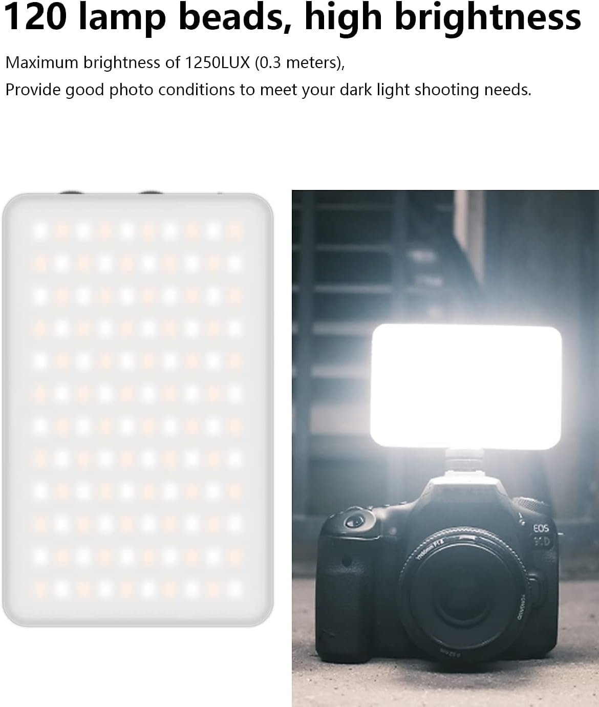 ULANZI VL120 RGB Video Light, Pocket LED On-Camera Light, Built-in 3100mAh Rechargeable Battery, 360 Full Color 20 Light Effects, CRI?95 2500-9000K, Black, (2495) - Image 6