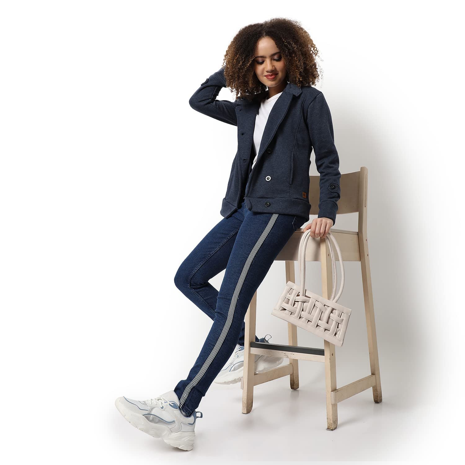 Campus Sutra Women's Cotton Short Length Jacket - Image 7