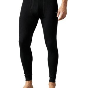 DAMENSCH HeatCode Warmer for Men; Cotton Blend Winter Inner; Fleece Lined Ribbed Thermal Wear for Men Bottom; Super Soft Body Warmer Long Johns