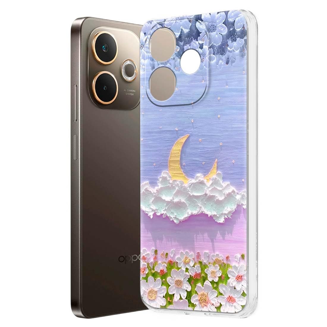 Fashionury Back Cover for Oppo A5 Pro 5G Designer, Printed,Transparent,Flexible, Silicon -D1151