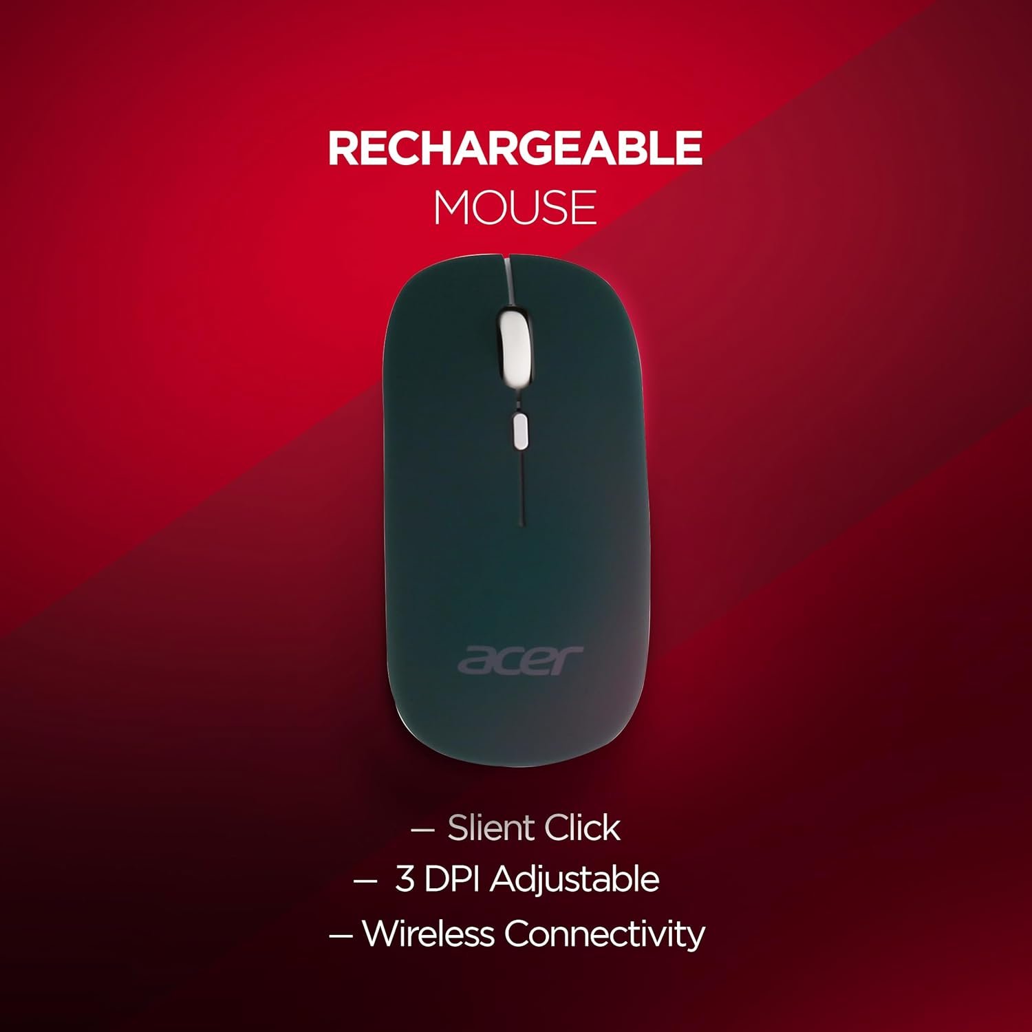 Acer Nano Pad Rechargeable Bluetooth Keyboard & Mouse Combo, 3 DPI Upto 1200 DPI, 78 Keys Anti Slip Back, Ultra Thin Design for Tablet, Laptop, Mobile, 10m Working Distance, Scissor Footed (Green) - Image 4