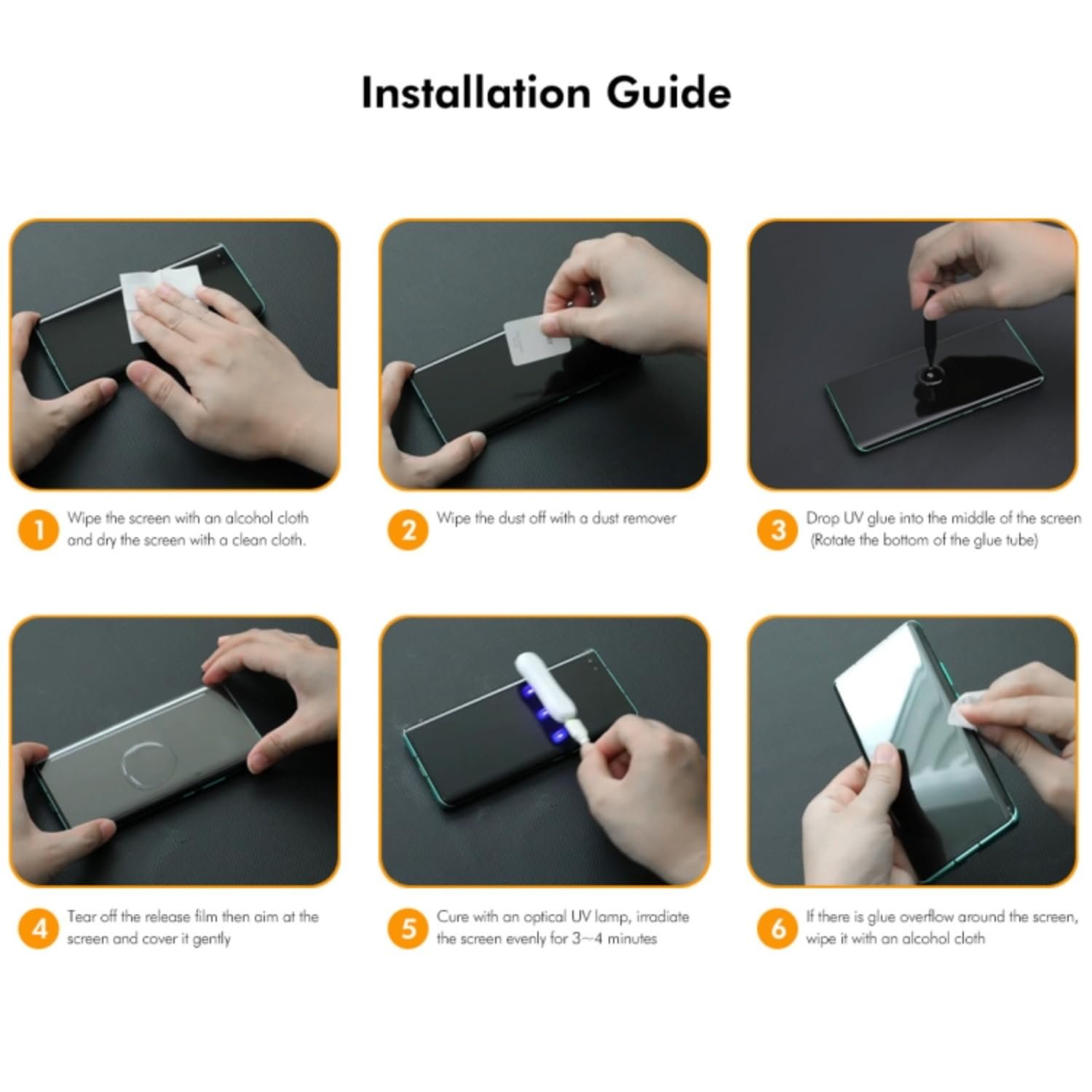 Advanced HD+ Curved UV Gorilla Tempered Glass Screen Protector Designed for Motorola Edge 60 Fusion 5G - Edge to Edge Full Screen Coverage with Easy Installation Kit (Anti-Scratch) - Image 6