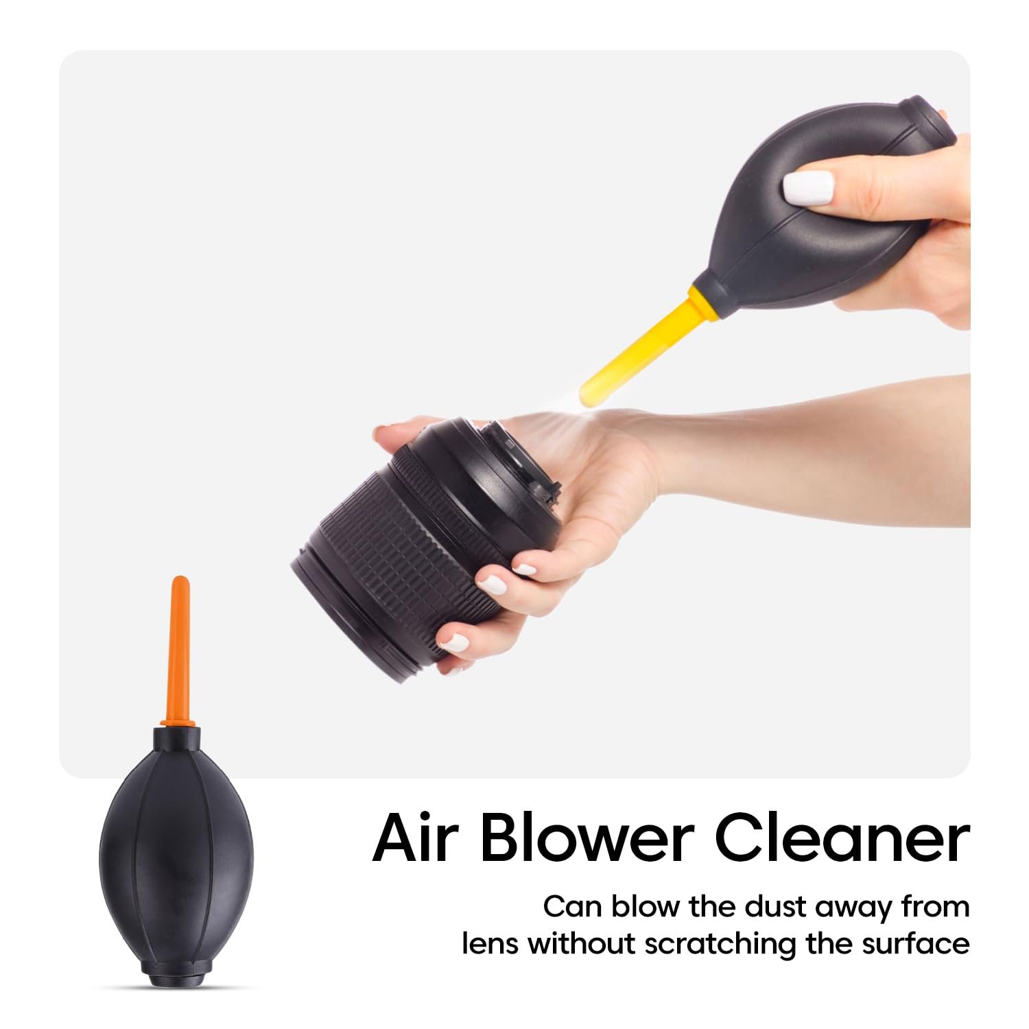 Sounce Professional 8-in-1 Cleaning Kit for Laptop, Tablet, Smartphone, Camera, Earbuds – Includes 100ml Cleaning Solution, Air Blower, Cotton Swabs, Suede Plush, Microfiber Cloth - Image 4