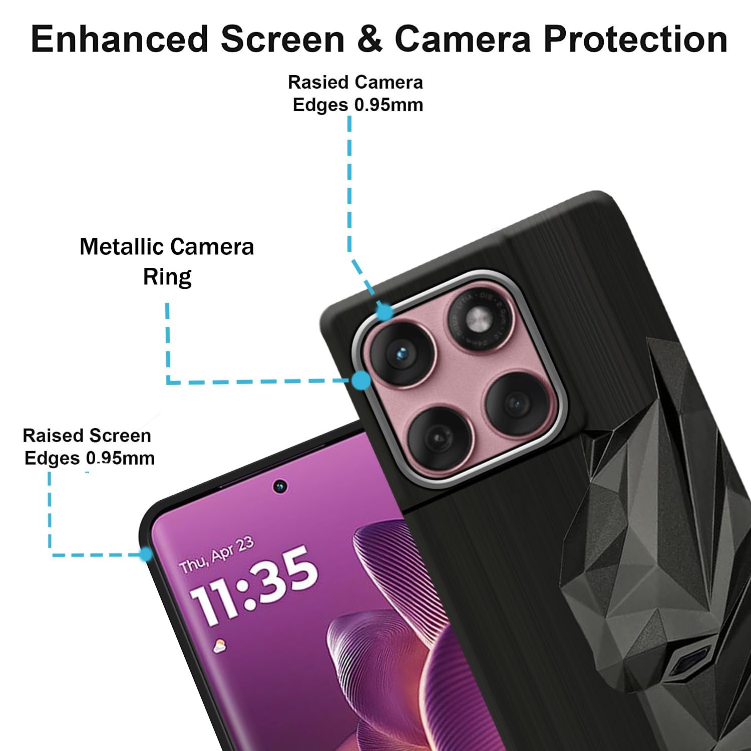 VIDO Exclusive Soft Back Case Cover for Motorola Edge 60 Fusion 5G (Shock Proof |360 Degree Complete Protection) - Image 2