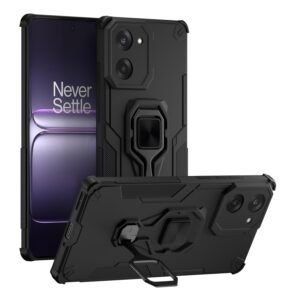 Amazon Basics Tough Armor Back Cover for Oneplus Nord CE 5 5G | Kickstand & Raised Edges | 360° Full Camera Protection Bumper Case (Black)