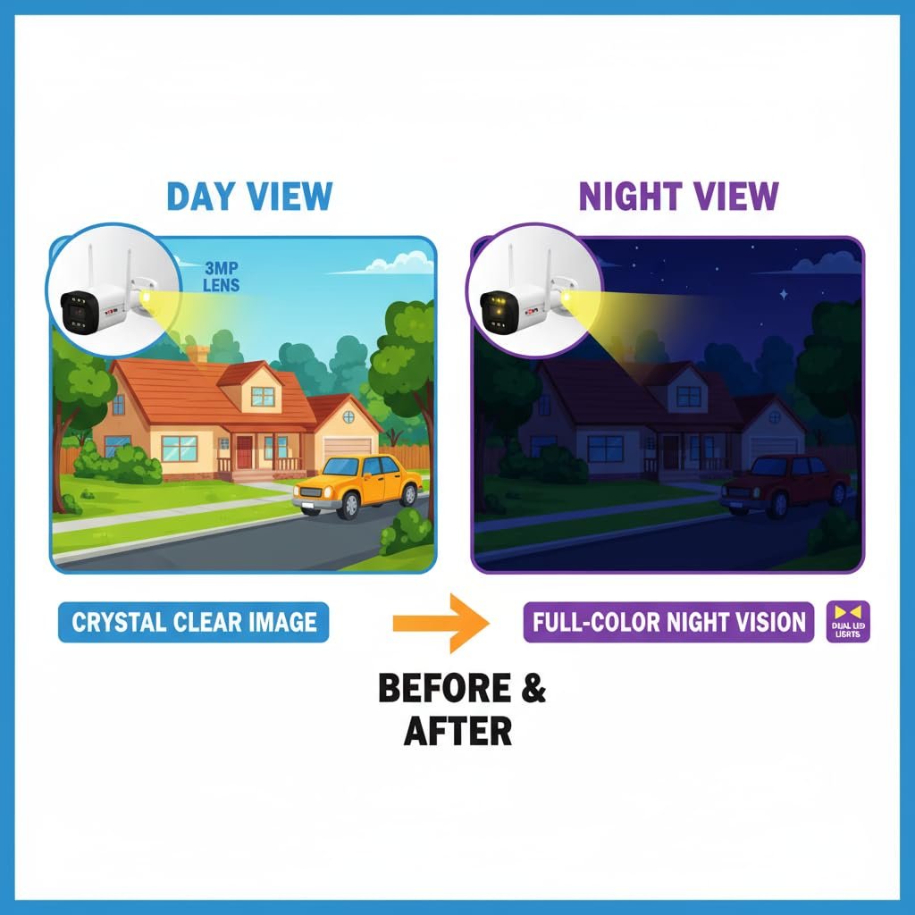 COFE CF-4G-BP07 3MP 4G Outdoor Security Camera | Human & Motion Detection | Dual Light | Full-Color Night Vision | IP66 Waterproof | 128GB SD Card & Cloud Storage | Wireless CCTV for Home & Office - Image 3