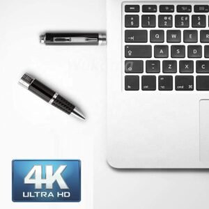 TECHNOVIEW 4k Full Hd Pen 1920pX1080p Camera Video and Audio Sound Recorder with Free 16GB Memory Card Portable Spy Pen Hd Recorder – Silver & Black Hidden Device
