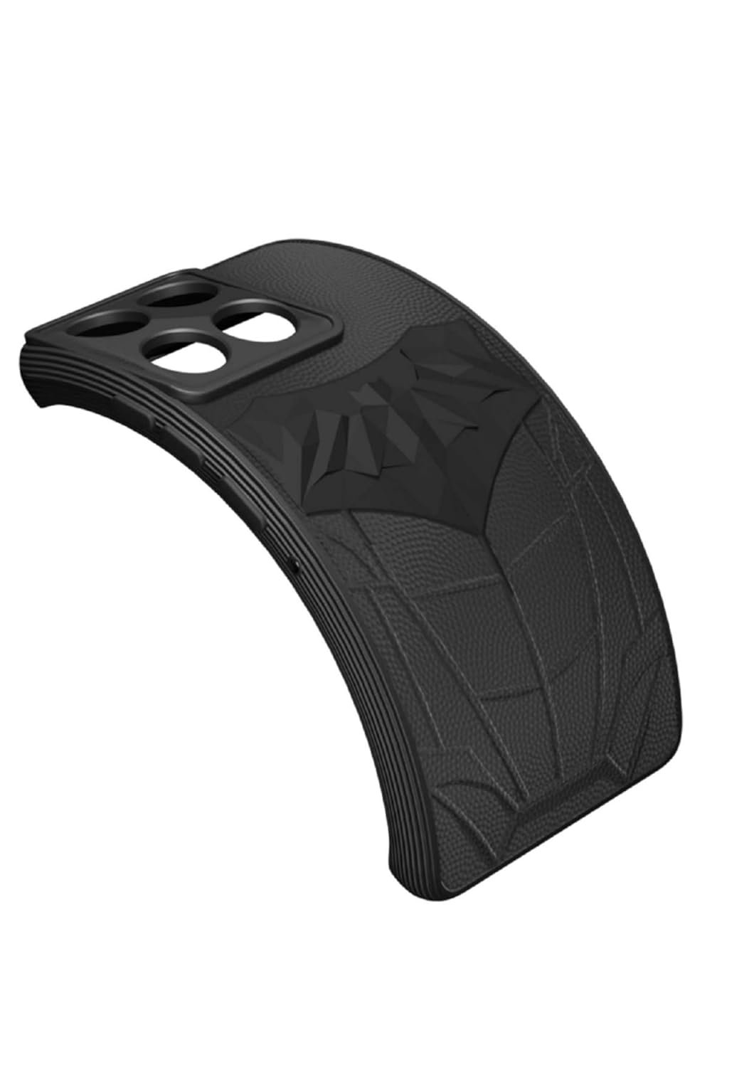 Amazon Brand - Solimo Back Cover for Moto Edge 60 Fusion 5G | 3D Silicon with Cloth | Shockproof | Stylish Bumper Case (Black) - Image 4