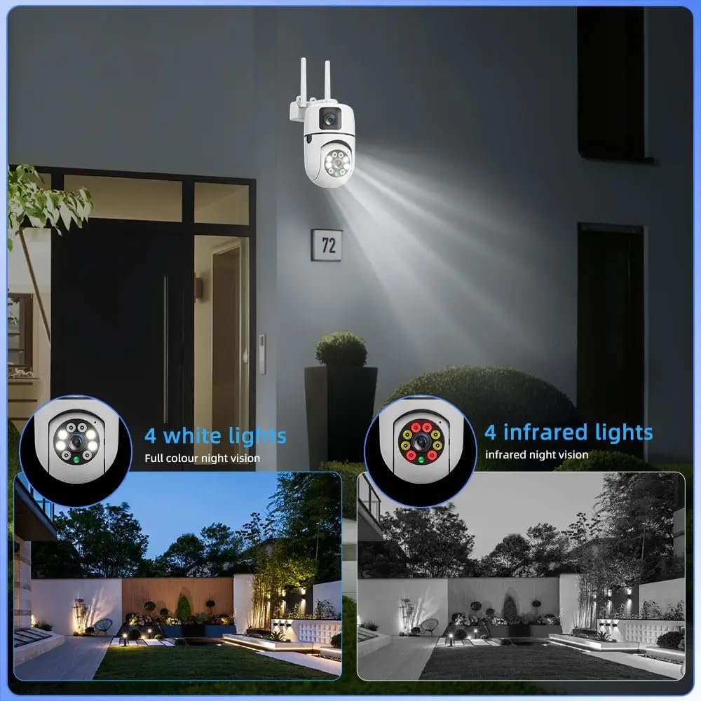 Maizic Smarthome Tiger-Eye 2MP High Resolution | WiFi | Color Night Vision | PTZ Function | 360° View Real time | Two Way Audio | Alarm | Indoor Security Camera (S-Dual Lens WiFi Camera) - Image 4