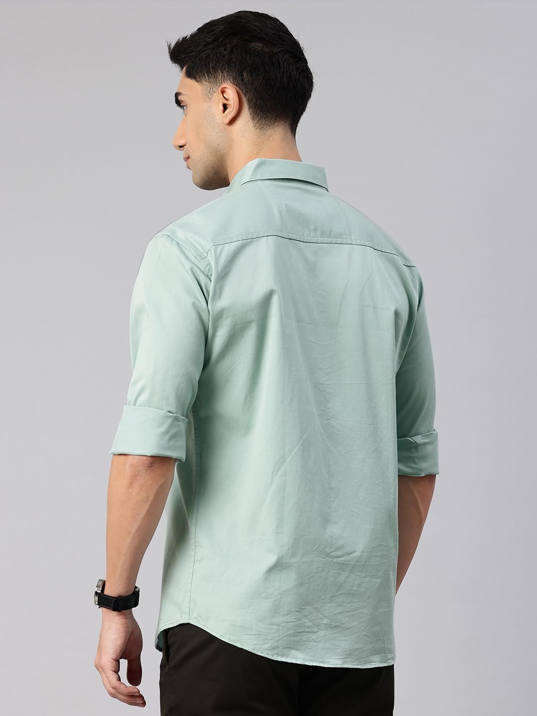 Majestic Man Men's Cotton Slim Fit Solid Casual Shirt - Image 4