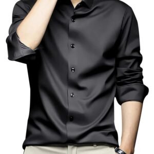 CVC Mens Satin Regular Fit Formal Shirt.