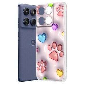 Fashionury Designer Soft Back Cover Case Compatible for Moto Edge 60 Fusion, Printed,Transparent,Flexible, Silicon for Motorola Edge 60 Fusion -D3253