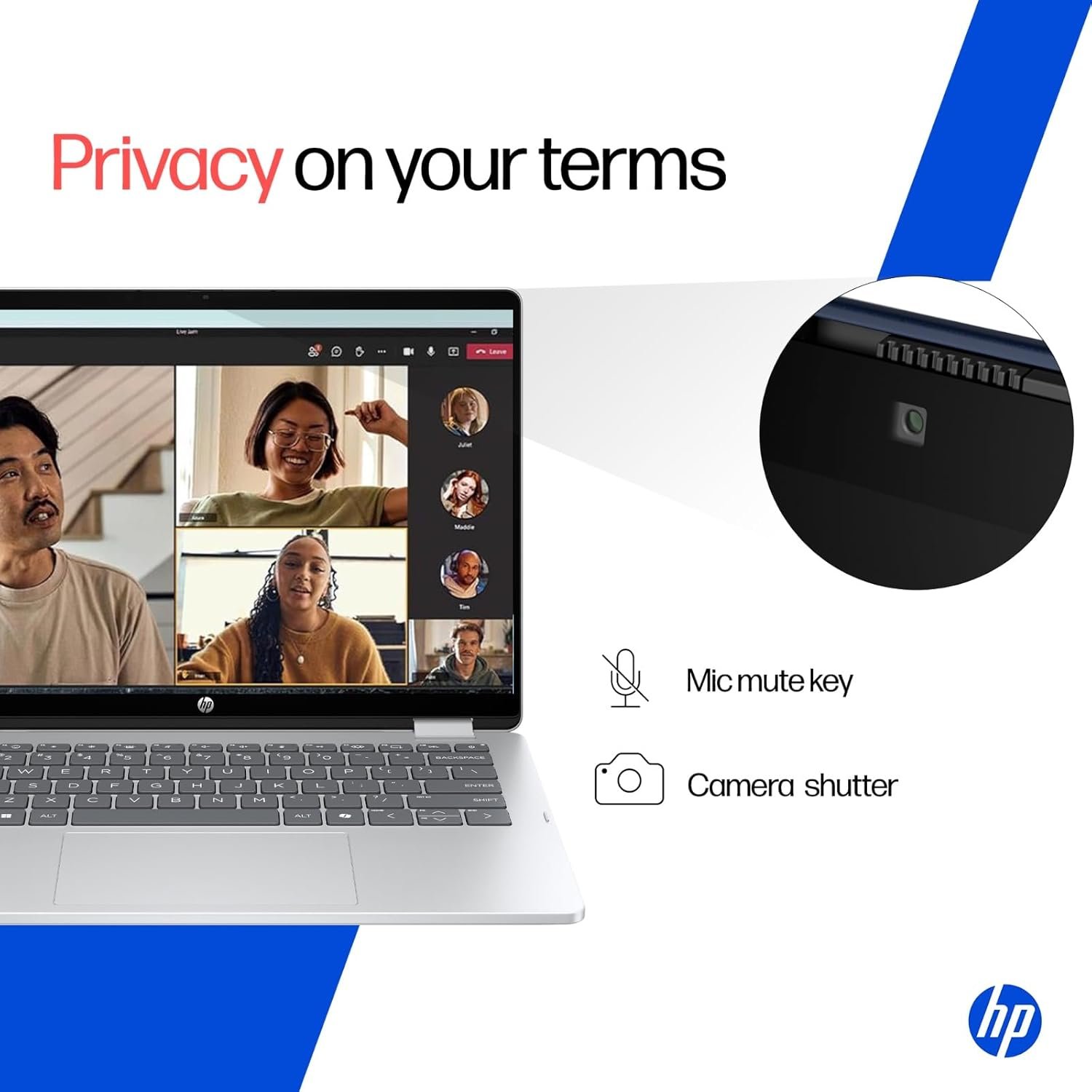 HP OmniBook 5 Flip,13th Gen Intel Core i5 1334U (16GB LPDDR5,512GB SSD) 2K, WUXGA,Anti-Glare,300 nits,14''/35.6cm Touchscreen,Win11, M365 Basic(1yr), Office Home24, Silver,1.65kg, 5MP Camera, fp0789TU - Image 11