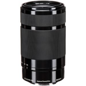 Sony E Mount E 55 210mm F4.5 6.3 OSS APS-C Lens (SEL55210) | Telephoto Zoom | Nature & Sports Photography, Black